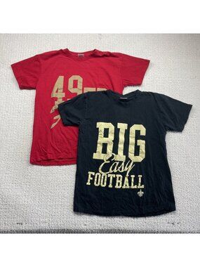 Bundle Lot x2 NFL x Bud Light Lightweight Tee Size L 49ers / Saints Football